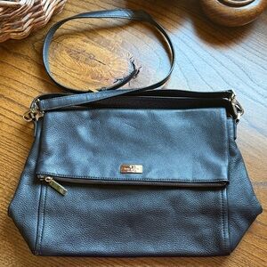 Kate Spade Highland Place Maria Black Pebbled Leather Crossbody Bag NOT MINI